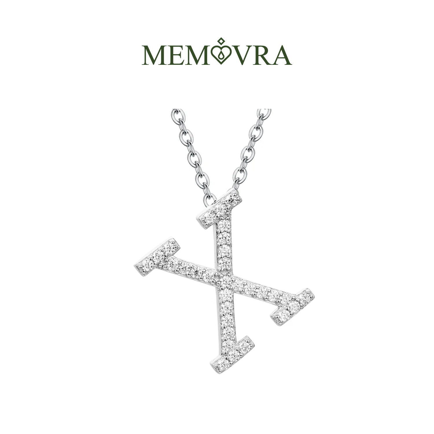 Luxe Moissanite Letter Pendant Necklace